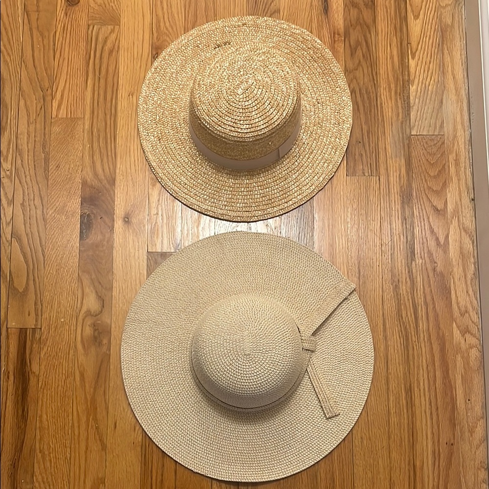 Lot of Two Stylish Straw Sun Hats - ASOS and Magic Hats
